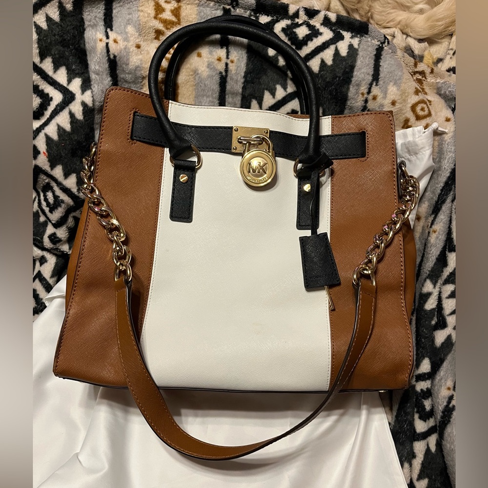 Michael Kors EUC Center Stripe Hamilton ColorBlock Large Tote